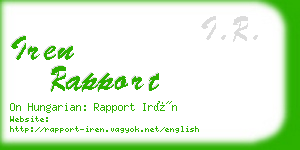 iren rapport business card